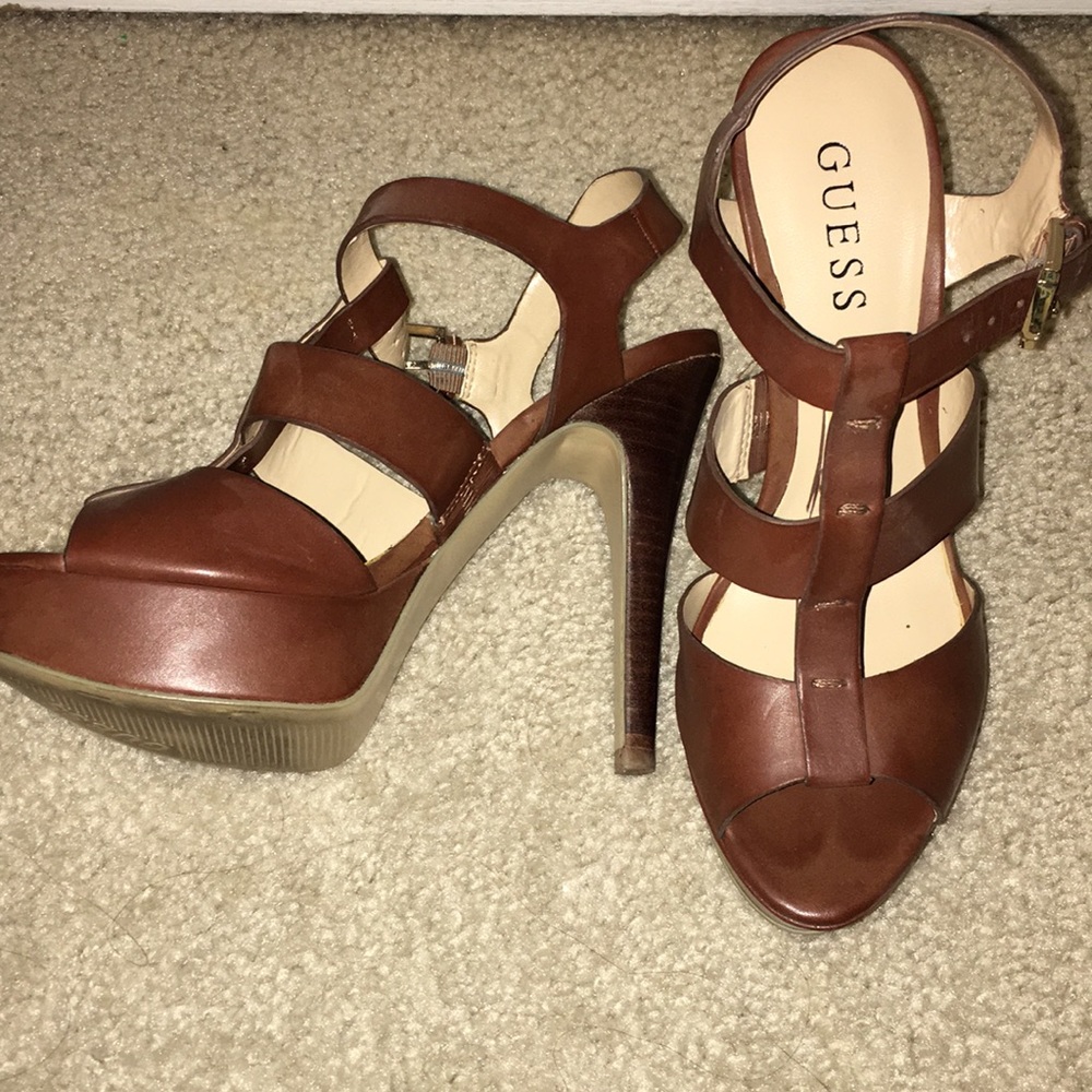 Guess size 6 genuine leather heels